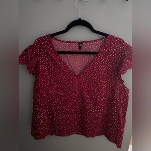 Red Polka dot Blouse